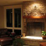 Forest Hills Luxury Home Stone Fireplace