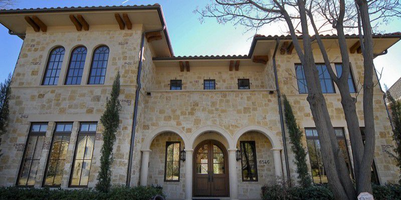 Dallas Custom Tuscan Villa Home Front Exterior
