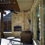 Dallas Custom Tuscan Villa Home Stone Fireplace